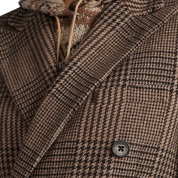 Ralph Lauren Collection ~ Fall 21 Isla Truffle & Morel Glen Plaid Wool Top Coat - Picture 12 of 17